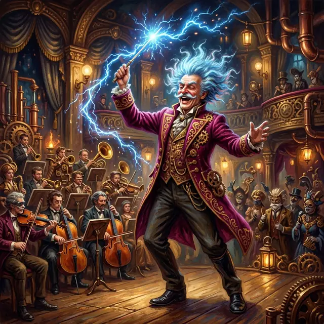 Maestro Mendel fénylő karmesterpálcával